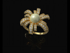 Pearl fan ring 3Dプリントモデル