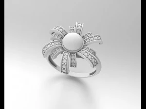 Anel de leque de p&eacute;rola Modelo de Impressão 3D