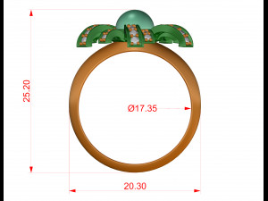 Pearl fan ring 3D 打印模型