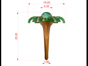 Pearl fan ring 3D 打印模型