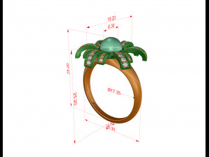 Pearl fan ring 3D 打印模型