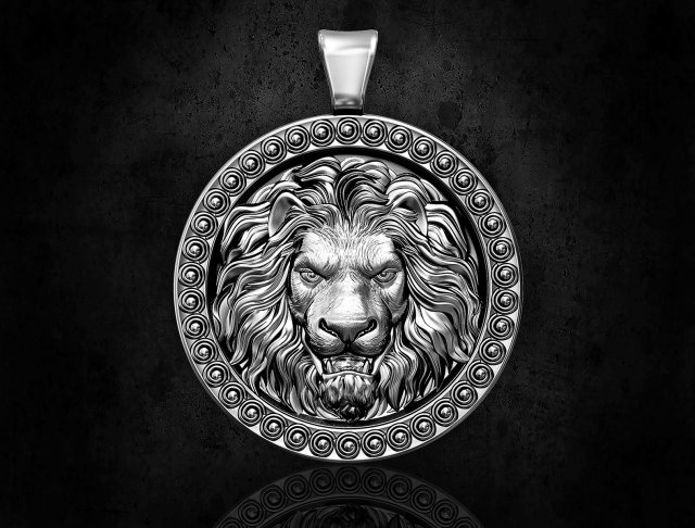 Angry lion pendant Modèles 3D en vedette .c4d .max .obj .3ds .fbx .stl .blend 