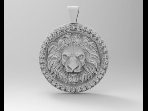 Angry lion pendant Modèles 3D en vedette