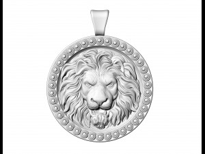 Angry lion pendant Modèles 3D en vedette