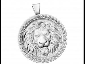 Angry lion pendant Modèles 3D en vedette