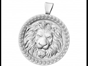 Angry lion pendant Modèles 3D en vedette