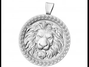 Angry lion pendant 3D Print Model