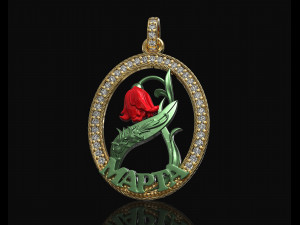 Mapta Rose pendant 3Dプリントモデル
