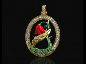 Mapta Rose pendant 3D-printmodel