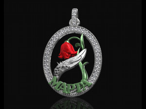 Mapta Rose pendant 3D-printmodel