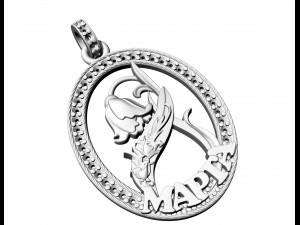 Mapta Rose pendant 3D-printmodel