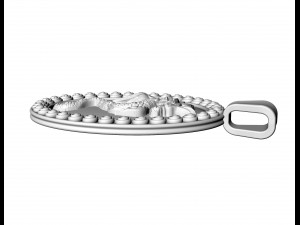 Dragon oval pendant Modèles 3D en vedette