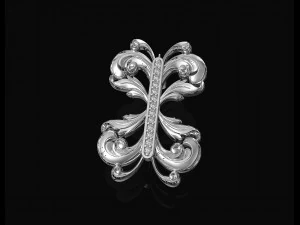 Brilliant fantasy brooch 3D Print Model