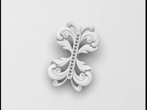 Brilliant fantasy brooch 3D Print Model
