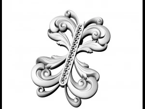 Brilliant fantasy brooch 3D Print Model