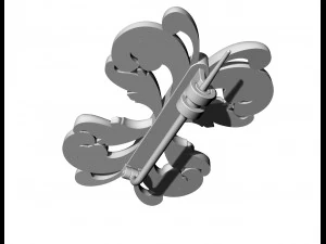 Brilliant fantasy brooch 3D Print Model