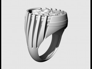 Lion profile ring 3D 打印模型