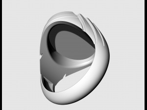 Lion profile ring 3D 打印模型