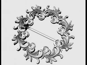 Leaves brooch with gems 3D Print Model