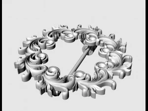 Leaves brooch with gems 3D Print Model