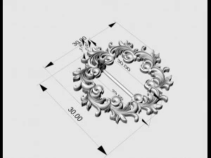 Leaves brooch with gems 3D Print Model