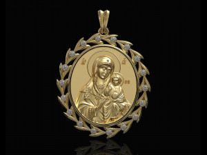 Jesus with Mary pendant 3D-printmodel