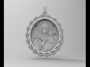 Jesus with Mary pendant 3D 打印模型