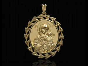 Кулон Ісус з Марією 3D Принт Модель