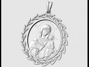 Jesus with Mary pendant 3D 打印模型