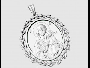 Jesus with Mary pendant 3D 打印模型