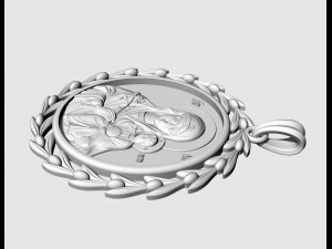 Jesus with Mary pendant 3D 打印模型