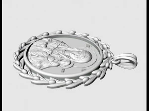 Кулон Ісус з Марією 3D Принт Модель