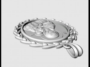 Jesus with Mary pendant 3D 打印模型