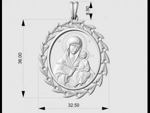Кулон Ісус з Марією 3D Принт Модель