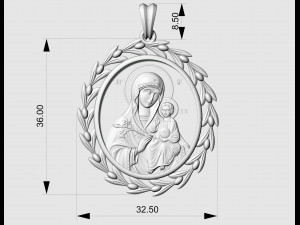 Jesus with Mary pendant 3D 打印模型