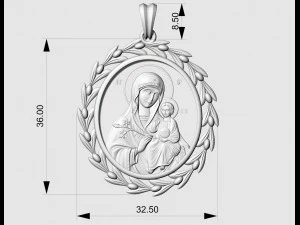 Кулон Ісус з Марією 3D Принт Модель