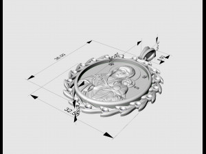 Jesus with Mary pendant 3D 打印模型