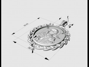 Jesus with Mary pendant 3D 打印模型