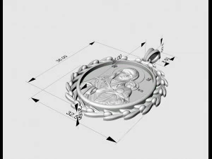 Кулон Ісус з Марією 3D Принт Модель