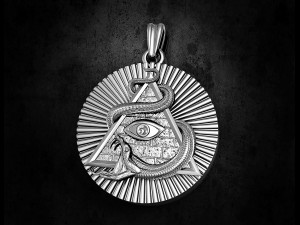 All seeing eye with snake pendant 3D 打印模型