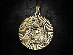 All seeing eye with snake pendant 3D 打印模型