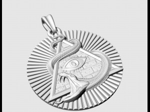 All seeing eye with snake pendant 3D 打印模型