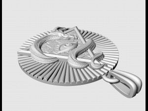 All seeing eye with snake pendant 3D 打印模型