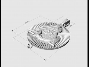 All seeing eye with snake pendant 3D 打印模型