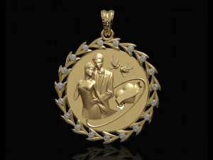 शादी का पेंडेंट 3D प्रिंट मॉडल