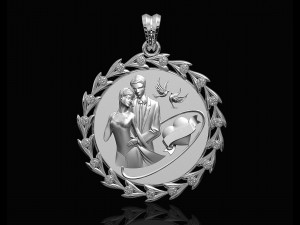 Wedding pendant 3D Print Model