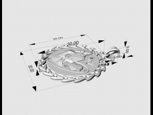 Wedding pendant 3D Print Model
