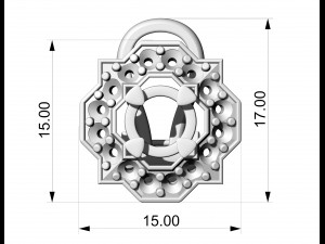 Fancy earrings with gems 3Dプリントモデル