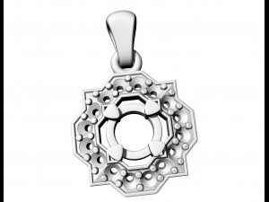 Fancy pendant with gems 3D-printmodel