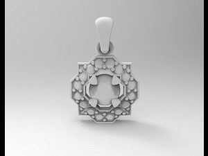 Fancy pendant with gems 3D-printmodel
